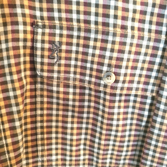 Browning Men's Multicolored Plaid Long Sleeve Button Down Shirt Size 2XL - Picture 8 of 12